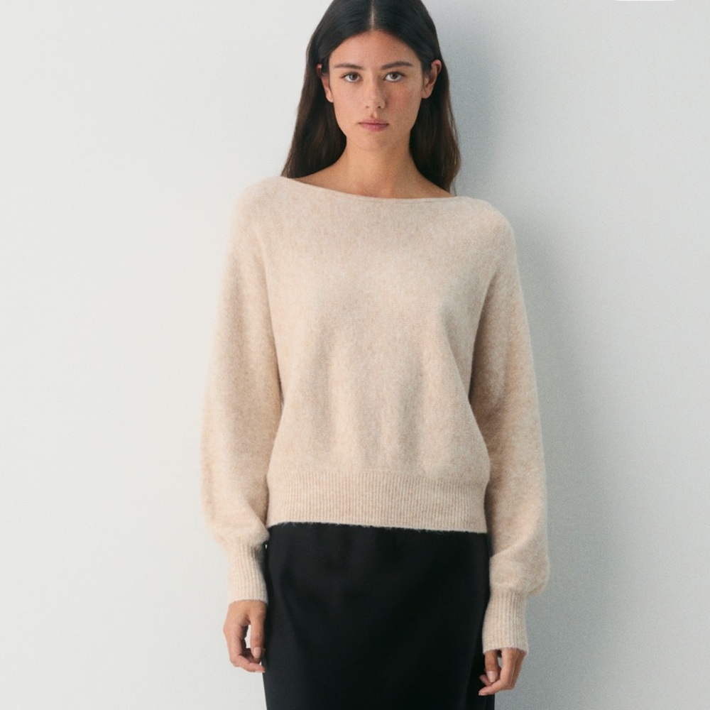 Soft spoke Rhoda Sweater by Aritzia - Heather Oatmeal